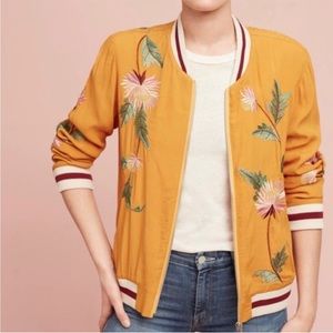 ANTHROPOLOGIE Elevenses Embroidered Solstice Bomber